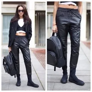 alexander wang h&m leather pants